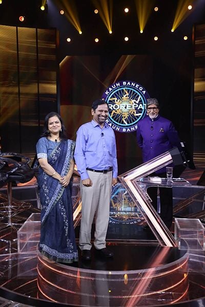 Gyanendra and Monica Purohit in Kaun Banega Crorepati
