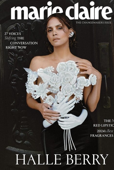 Halle Berry on the cover of a magazine