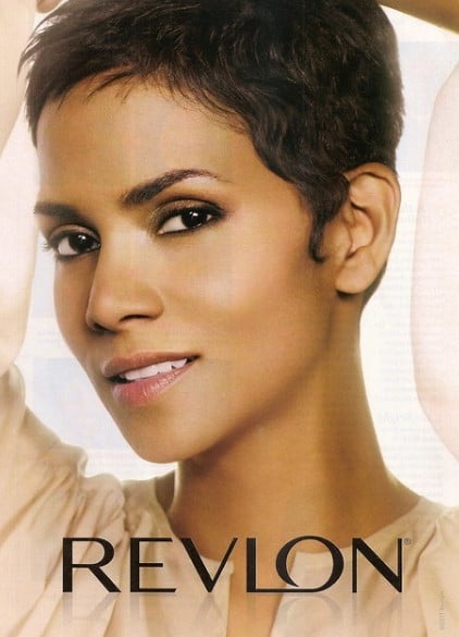 Halle Berry while promoting Revlon