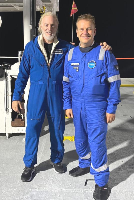 Hamish Harding with Victor Vescovo