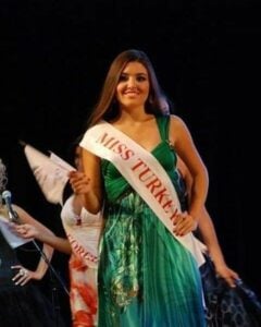 Hande Erçel at the Miss Civilization of the World beauty pageant
