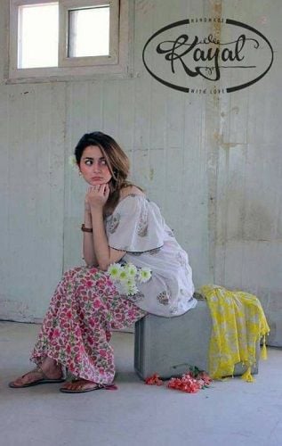 Hania Aamir in a print advertisement of Kayal