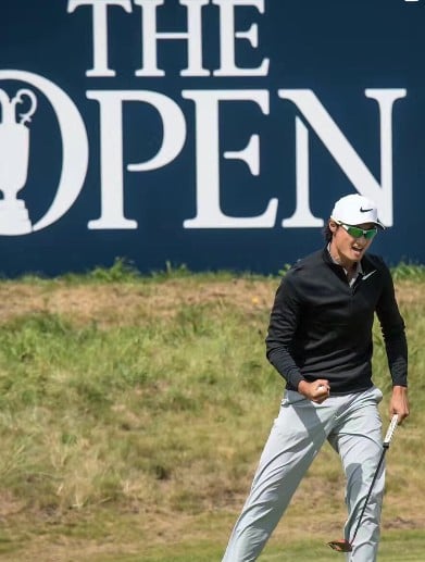 Haotong Li at the 2017 Open Championship at Royal Birkdale