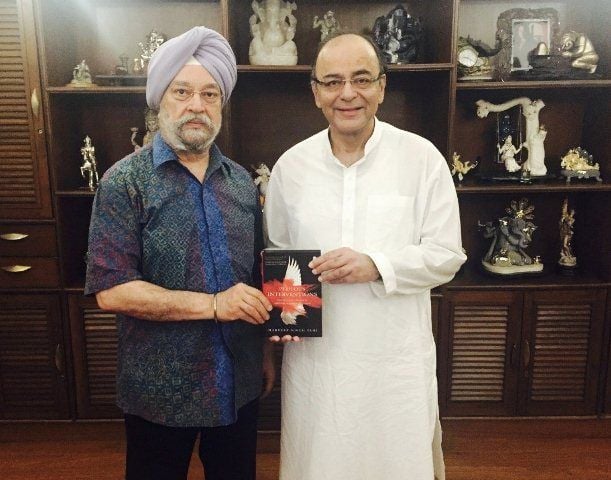 Hardeep Singh Puri with Arun Jaitley