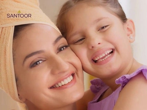 Hardika Sharma in Santoor ad