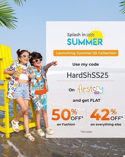 Hardika Sharma in a print ad