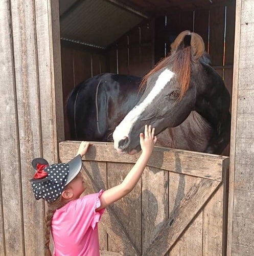 Hardika Sharma with a horse