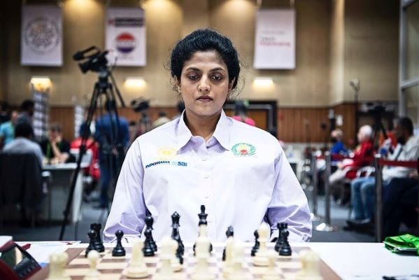 Harika Dronavalli at the Chess Olympiad 2022 in Chennai