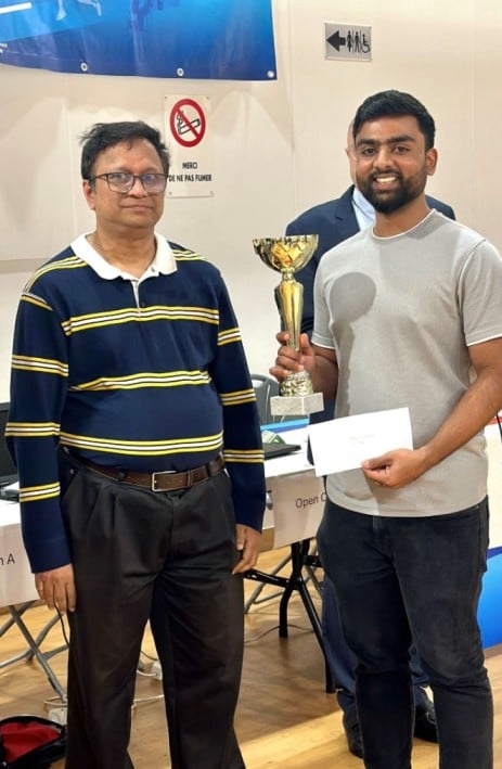 Harikrishnan A Ra at the 2nd Noisiel Blitz Rating Open tournament in France