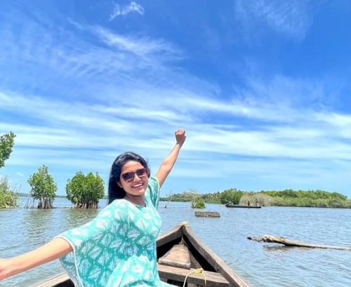 Haritha G. Nair during her trip