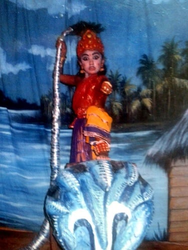 Haritha G. Nair performing in her school