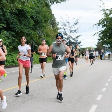 Harjit Sajjan during a marathon