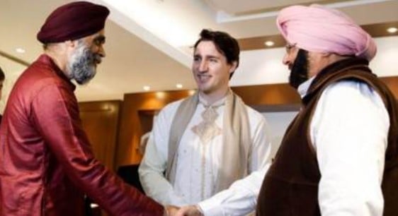 Harjit Sajjan with Amarinder Singh
