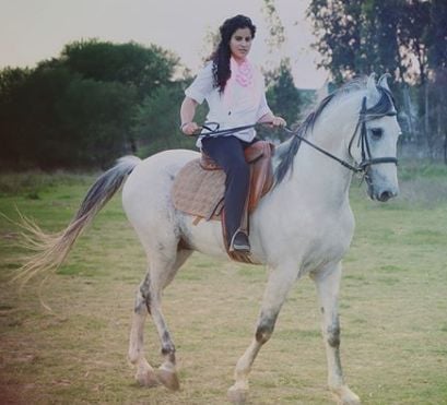 Harman Boparai during horse riding