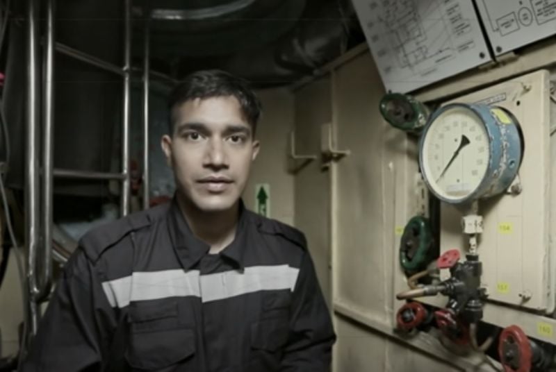 Harman Singha in a still from the television series Breaking Point Indian Submariners (2018) on Discovery