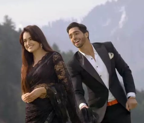 Harman Virk in a still from the film Lakeeran with Yuvika Chaudhary