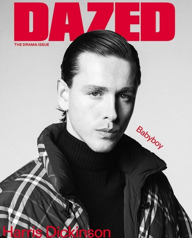 Harris Dickinson on the cover of the Dazed magazine