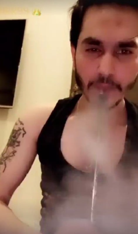 Harris Sulaiman while consuming Hookah