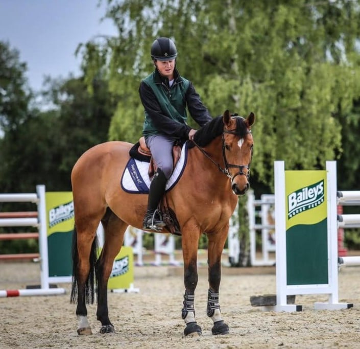 Harry Charles with his horse Sherlock