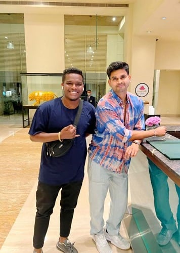 Harry D Cruz with Shreyas Iyer