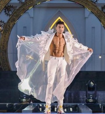 Harsh Arora while walking a ramp