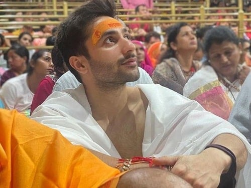 Harsh Beniwal in a temple