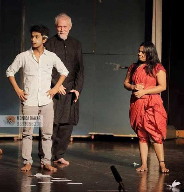 Harsh Mayar in a play sharing the stage with Tom Alter in the play 