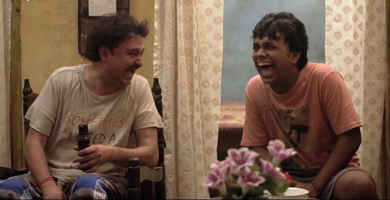 Harsh Mayar (right) as Aman Mishra in Gullak (2019)