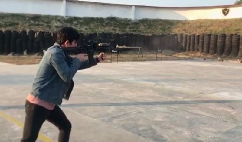 Hasan Raheem while learning shooting