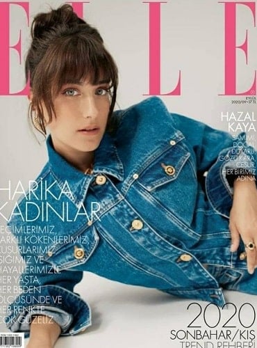 Hazal Kaya featured on Elle magazine cover