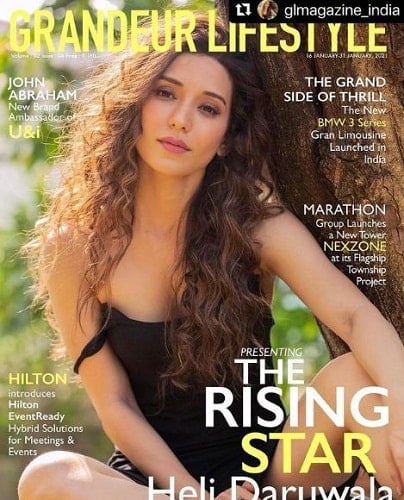 Heli Daruwala featured on the cover of magazine