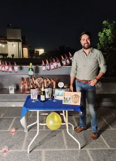 Hem Batra during his birthday celebration