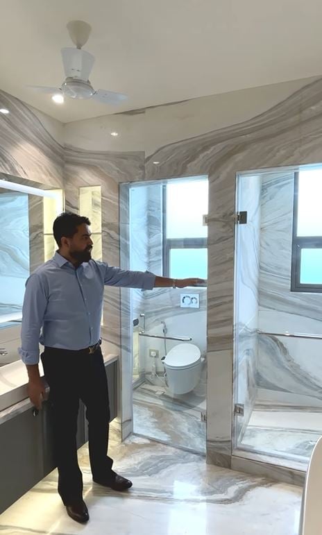 Hem Batra while showcasing a luxury house in one of his videos