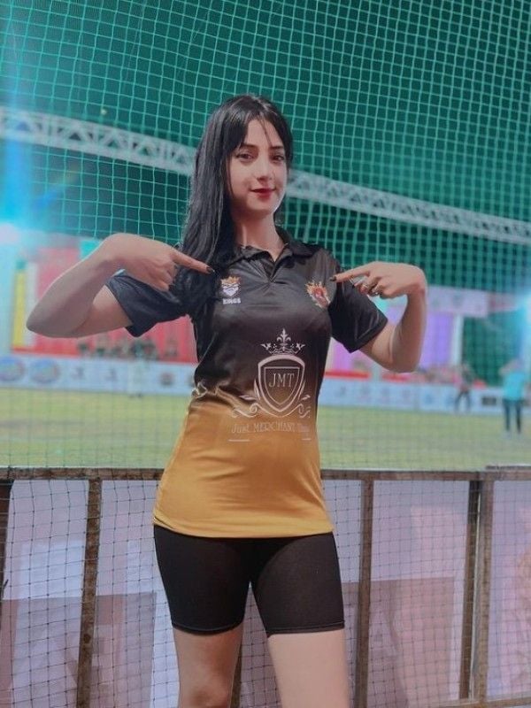 Hiba Trabelssi promoting Gujarat Premier League