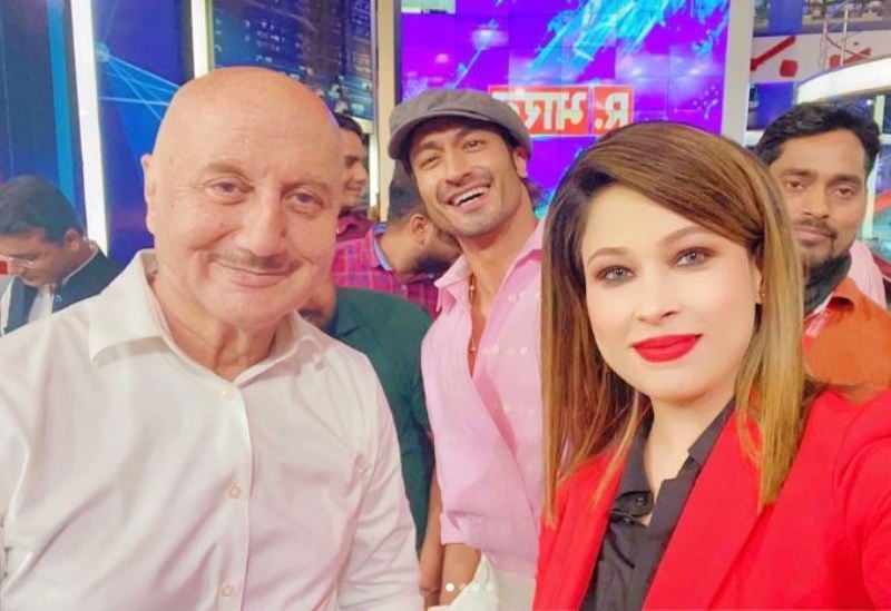 Himani Naithani with Anupam Kher