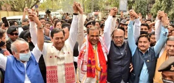 Himanta Biswa Sarma during a rally