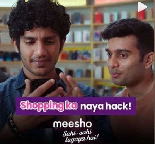 Hridhu Haroon in an ad of Meesho