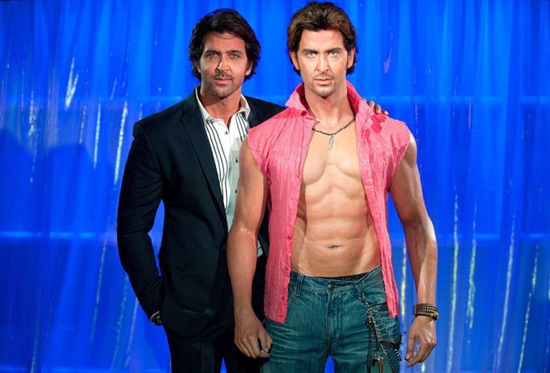 Hrithik Roshan With His Wax Statue