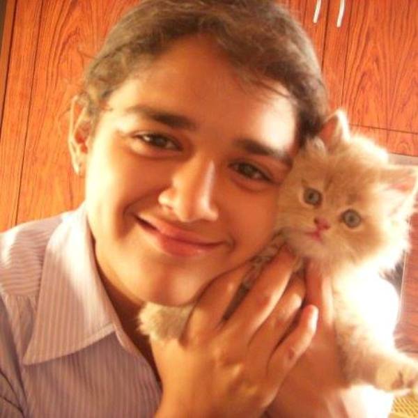 Humaira Kazi with her cat