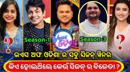 Humane Sagar on the poster of the singing reality show Voice of Odisha on Tarang TV