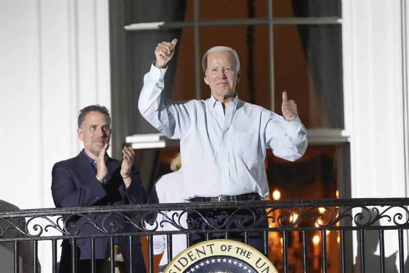 Hunter Biden with Joe Biden while the latter was elected as the Vice President of the US