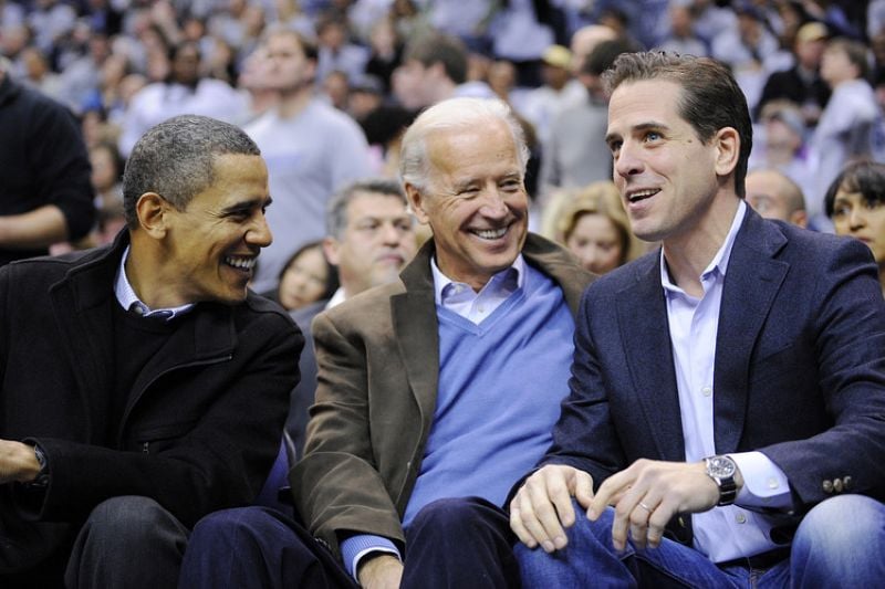 Hunter with Joe Biden and the then President Barack Obama