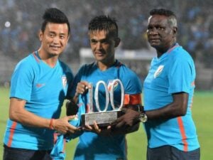 I. M. Vijayan with Chhetri and Bhutia