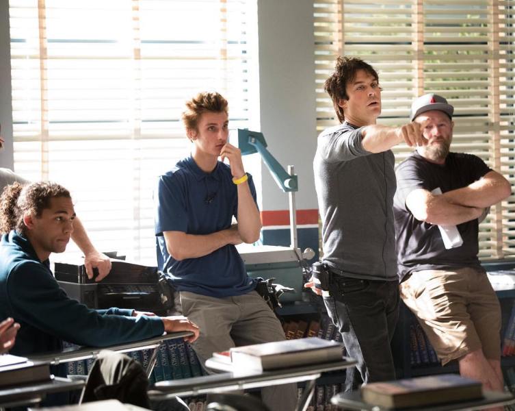 Ian Somerhalder while directing an episode of 