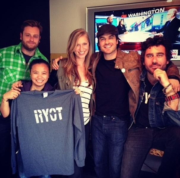 Ian Somerhalder with the RYOT staff