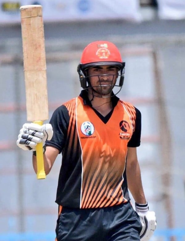 Ibrahim Zadran playing during a domestic match