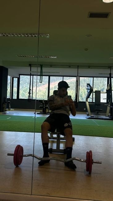 Igor Rodriguez during a workout session