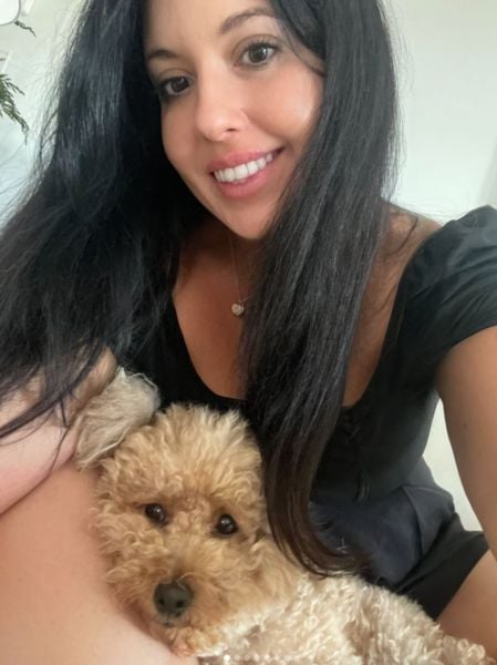 Ilaria Clemente with her pet dog