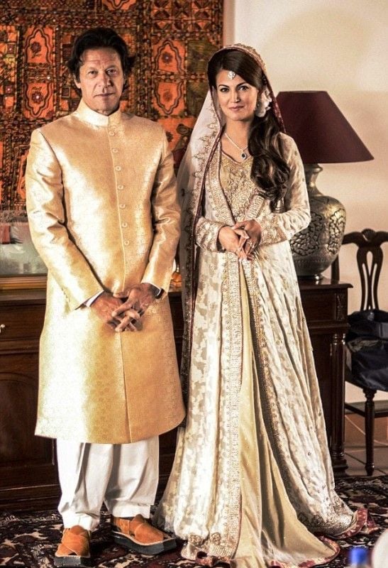 Imran Khan with his second wife Reham Khan