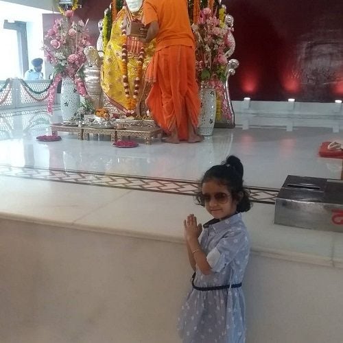 Inayat Verma in a temple